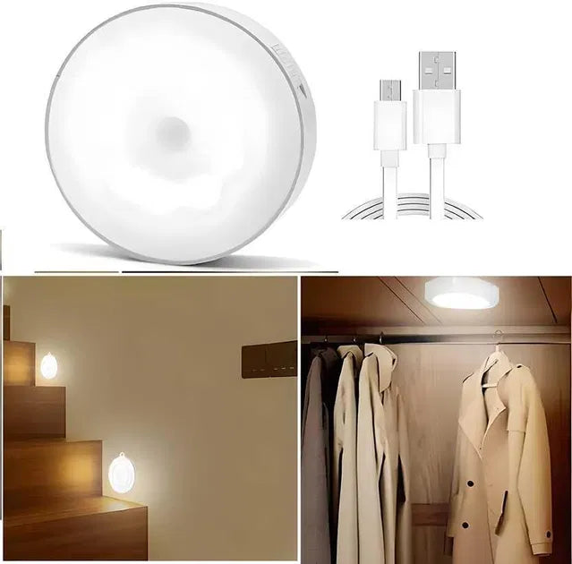 Motion Sensor Light  USB Charging Wireless LED Night Light ( Pack of 2)